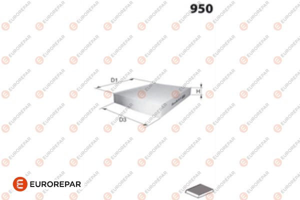 Filtre, air de l'habitacle EUROREPAR 1694145380
