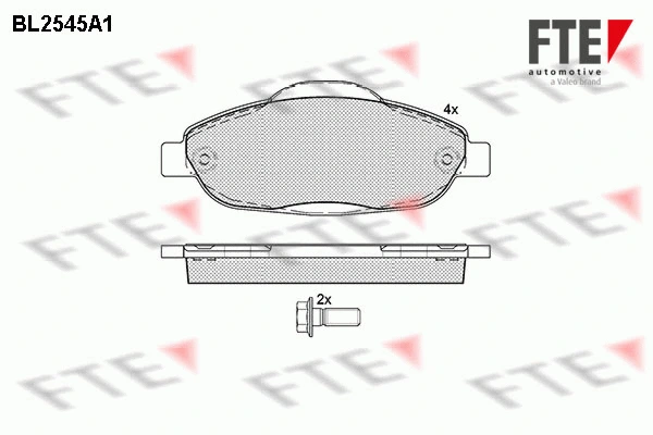Kit de plaquettes de frein, frein à disque FTE 9010796