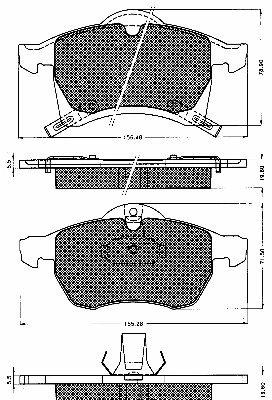 Kit de plaquettes de frein, frein à disque BSF 10533