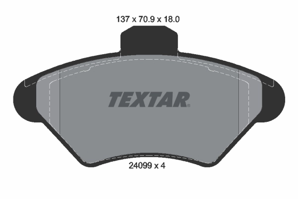 Kit de plaquettes de frein, frein à disque TEXTAR 2409901