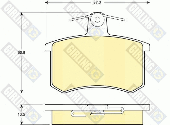 Kit de plaquettes de frein, frein à disque GIRLING 6108141