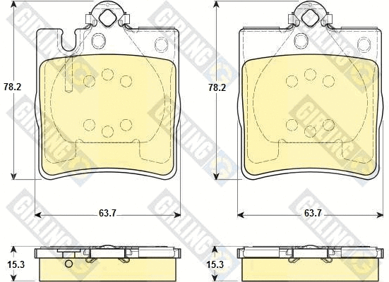 Kit de plaquettes de frein, frein à disque GIRLING 6114212