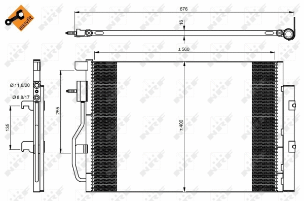 Condenseur, climatisation NRF 350044
