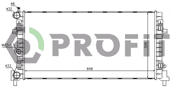 Radiateur, refroidissement du moteur PROFIT PR 9504A5
