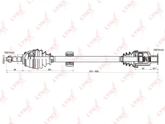 Arbre de transmission LYNXAUTO CD-6306