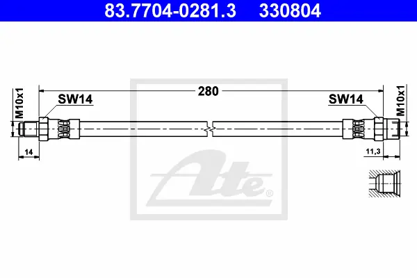 Flexible de frein ATE-APAC 83.7704-0281.3