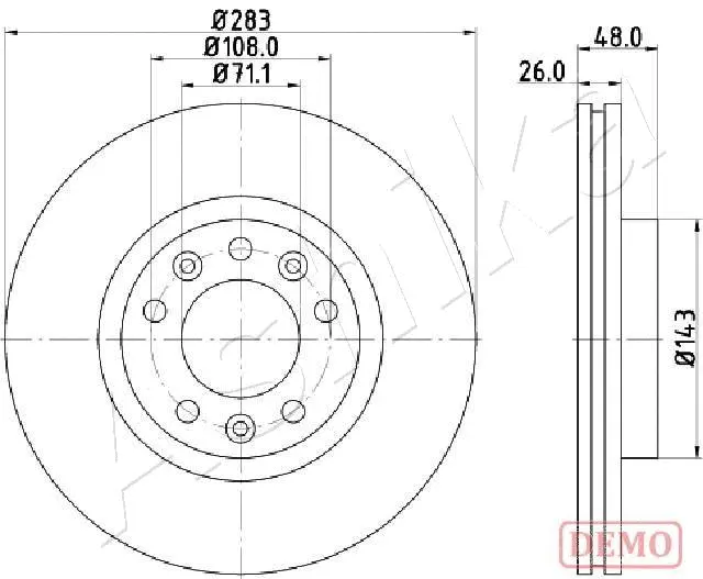 Disque de frein ASHIKA 60-00-0634C