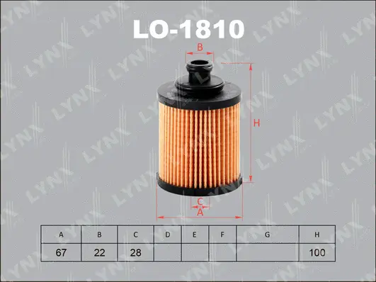 Filtre à huile LYNXAUTO LO-1810