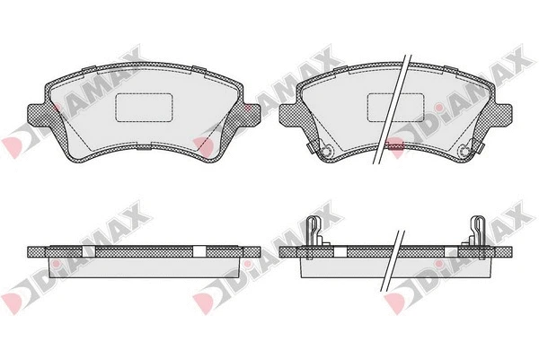 Kit de plaquettes de frein, frein à disque DIAMAX N09235