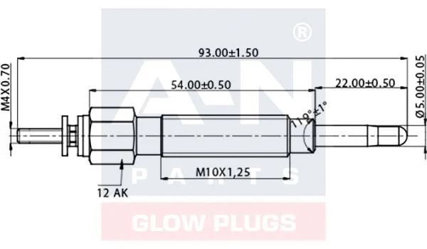 Bougie de préchauffage A-N PARTS A-N057183