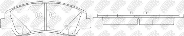 Kit de plaquettes de frein, frein à disque NiBK PN0858