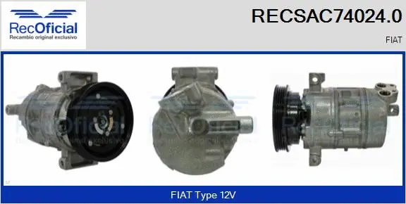 Compresseur, climatisation RECOFICIAL RECSAC74024.0