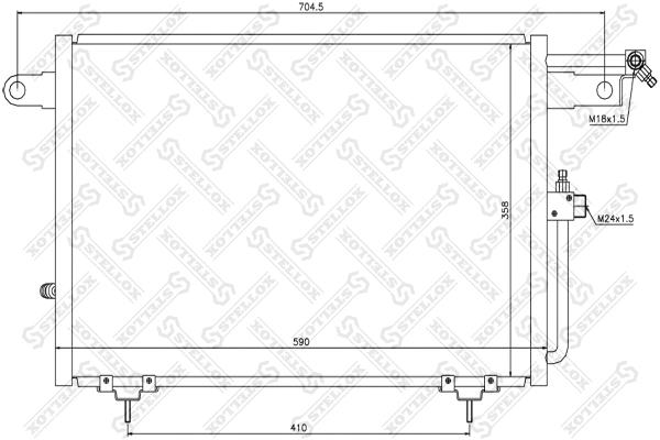 Condenseur, climatisation STELLOX 10-45007-SX
