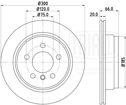 Disque de frein TRIALLI DF 190412