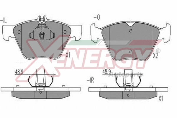Kit de plaquettes de frein, frein à disque AP XENERGY X41308