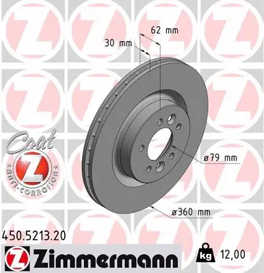 Disque de frein ZIMMERMANN 450.5213.20