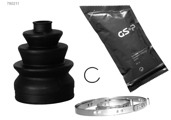 Jeu de joints-soufflets, arbre de commande GSP-BR 780211