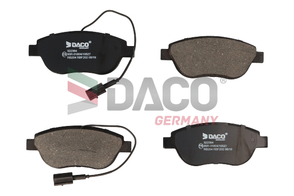 Kit de plaquettes de frein, frein à disque DACO Germany 322364