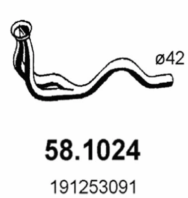 Tuyau d'échappement ASSO 58.1024