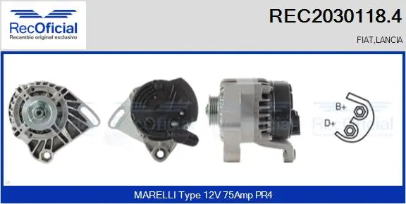 Alternateur RECOFICIAL REC2030118.4