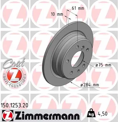 Disque de frein ZIMMERMANN 150.1253.20