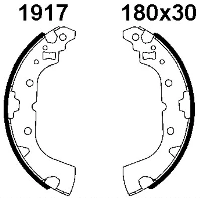 Jeu de mâchoires de frein BSF 01917