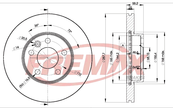 Disque de frein FREMAX BD-1093