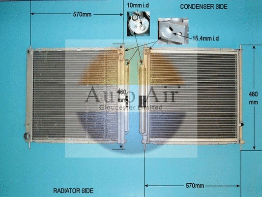 Condenseur, climatisation AUTO AIR GLOUCESTER 16-9980