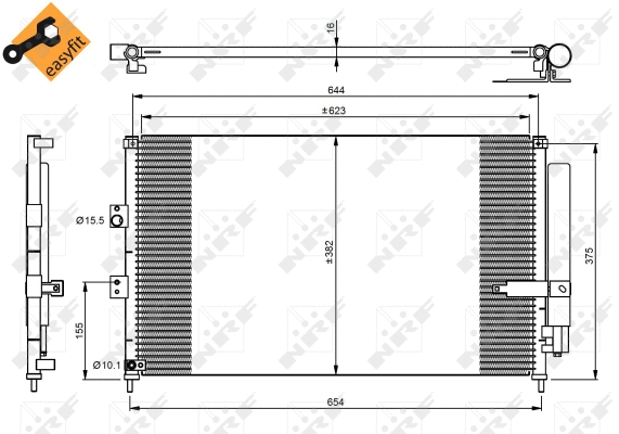 Condenseur, climatisation NRF 35865