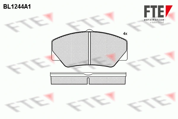 Kit de plaquettes de frein, frein à disque FTE 9010070