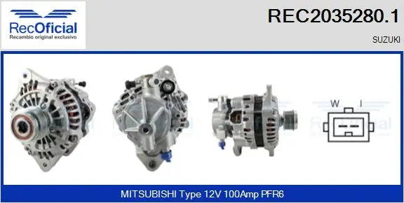 Alternateur RECOFICIAL REC2035280.1