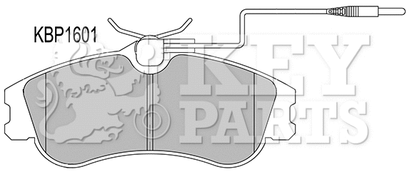 Kit de plaquettes de frein, frein à disque KEY PARTS KBP1601