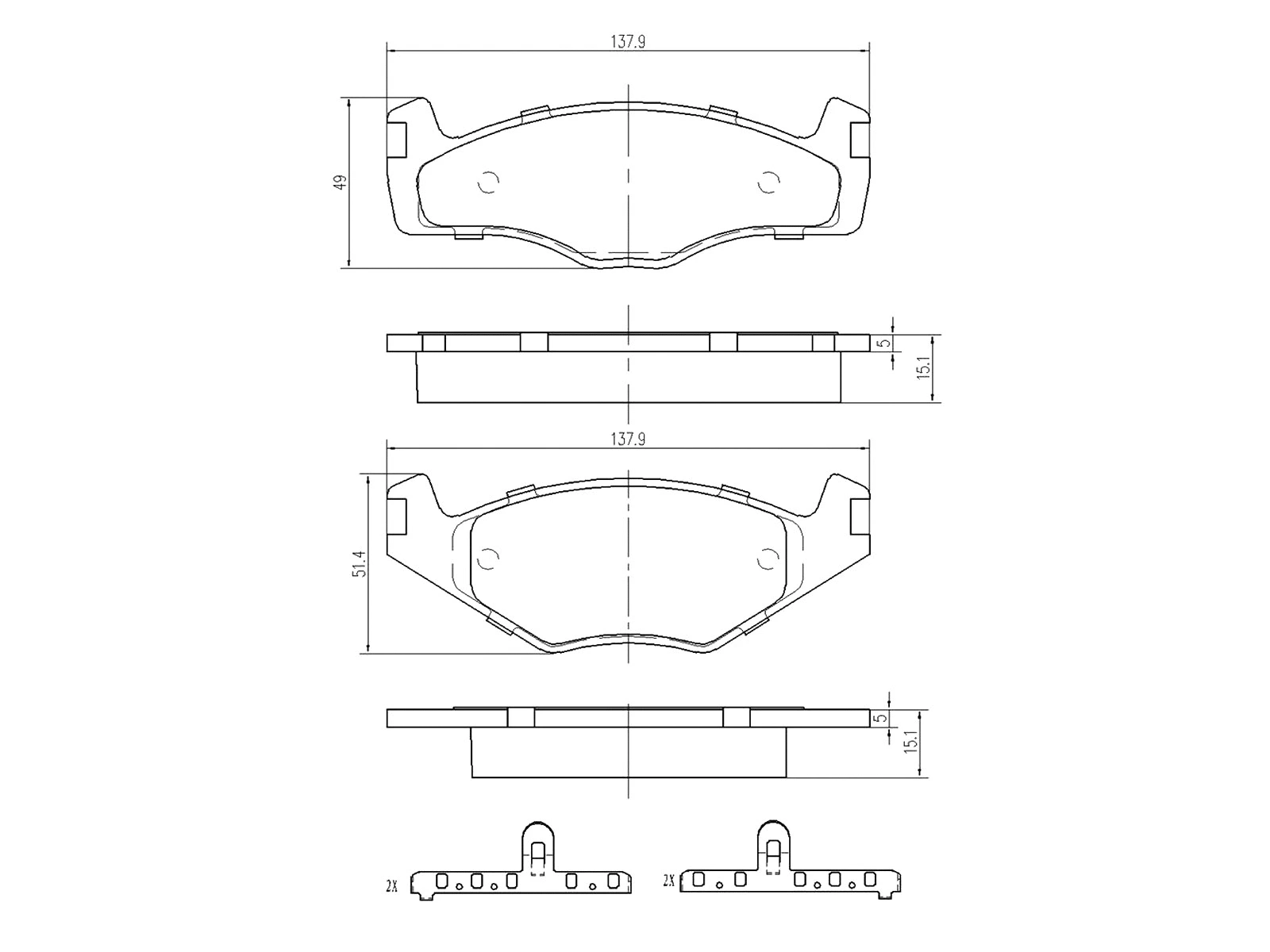 Kit de plaquettes de frein, frein à disque A.Z. Meisterteile AZMT-44-022-1286