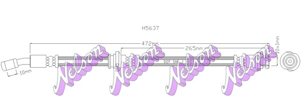 Flexible de frein KAWE H5637