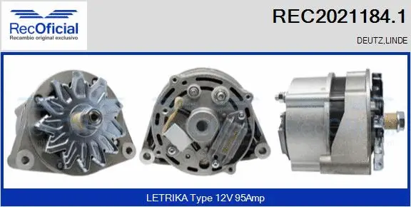 Alternateur RECOFICIAL REC2021184.1