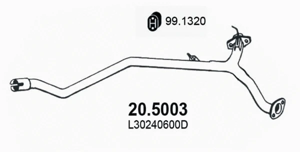 Tuyau d'échappement ASSO 20.5003
