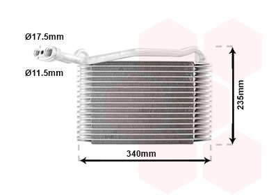 Évaporateur climatisation VAN WEZEL 0300V142