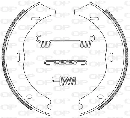 Jeu de mâchoires de frein OPEN PARTS BSA2216.00