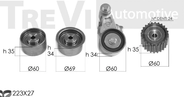 Kit de courroie crantée TREVI AUTOMOTIVE KD1399