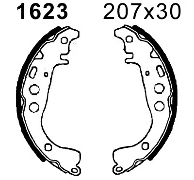 Jeu de mâchoires de frein BSF 01623