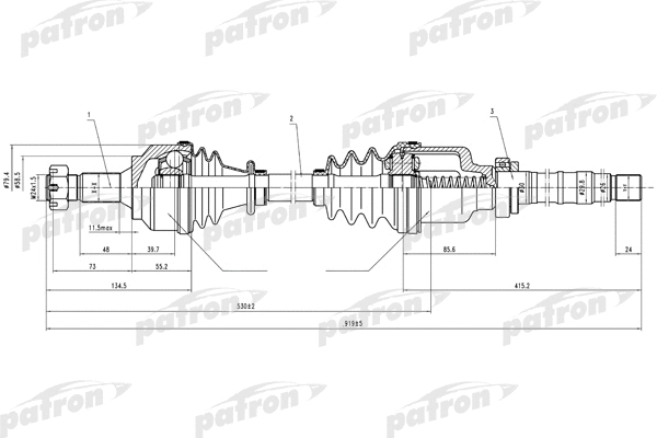 Arbre de transmission PATRON PDS0069
