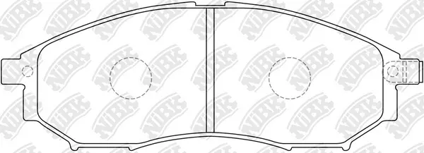 Kit de plaquettes de frein, frein à disque NiBK PN2444
