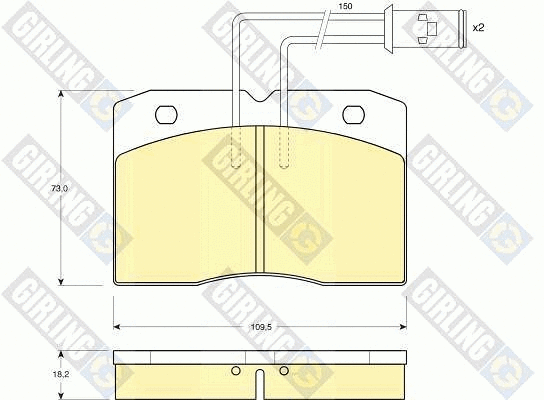 Kit de plaquettes de frein, frein à disque GIRLING 6111529