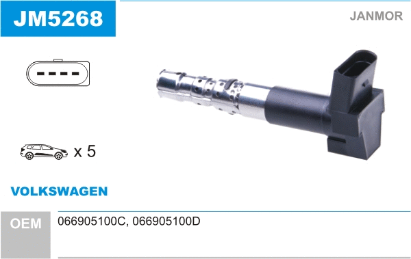 Bobine d'allumage JANMOR JM5268