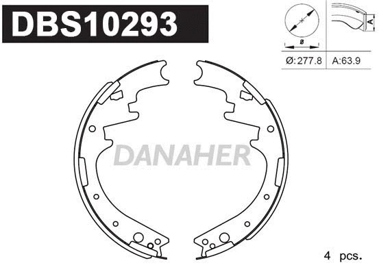 Jeu de mâchoires de frein DANAHER DBS10293