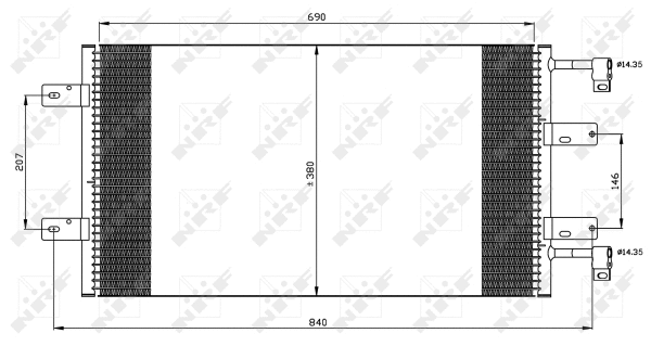 Condenseur, climatisation NRF 35505