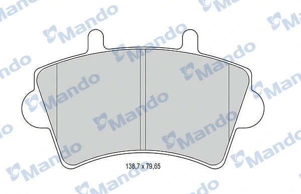 Kit de plaquettes de frein, frein à disque MANDO MBF015025