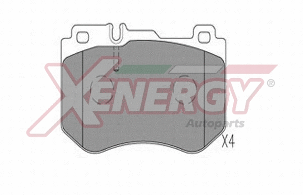 Kit de plaquettes de frein, frein à disque AP XENERGY X41340