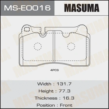 Jeu de mâchoires de frein MASUMA MS-E0016