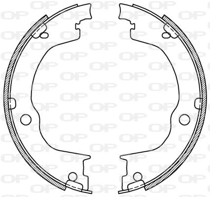 Jeu de mâchoires de frein OPEN PARTS BSA2220.00